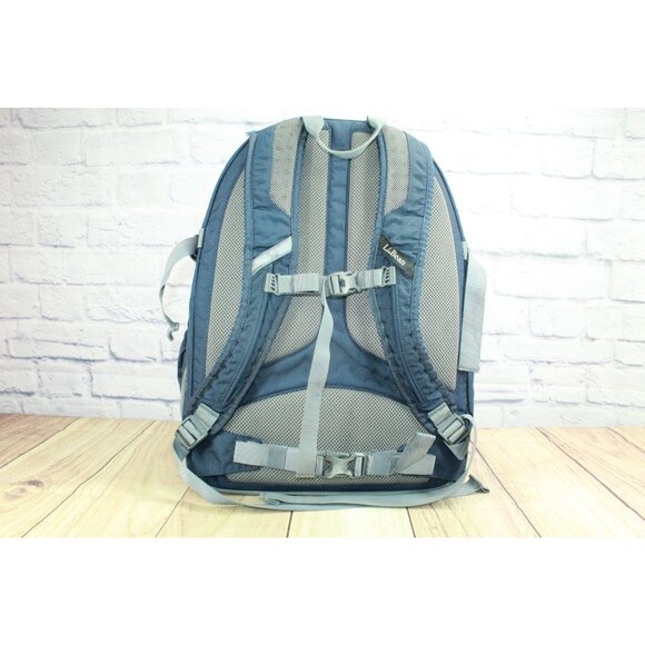 LL Bean Adult Carry Portable Locker Pack 42L School Hiking Pack Backpack Blue - Picture 3 of 16